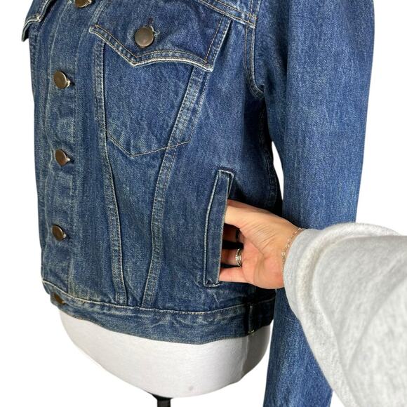 Vintage Learsi Medium Wash Denim 100% Cotton Jean Jacket - Picture 7 of 14